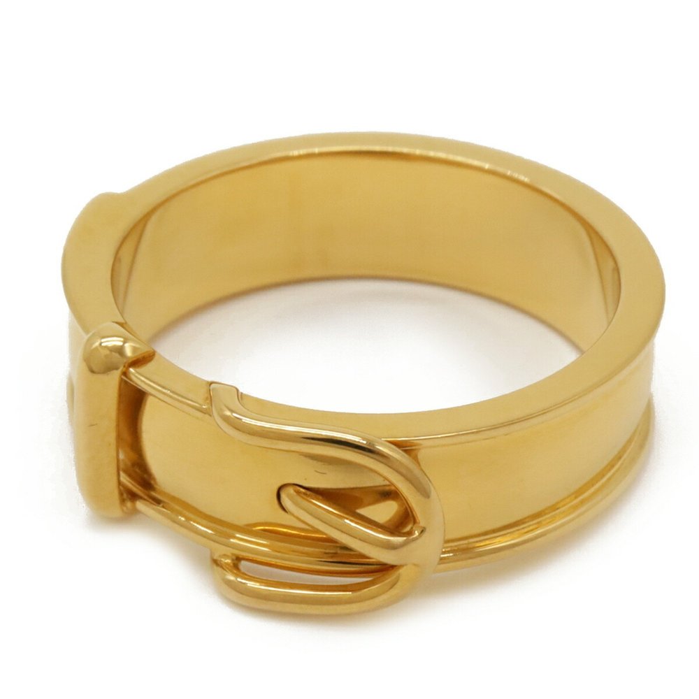 HERMES Boucle Cellier Scarf Ring Clasp Belt Motif GP Gold Color - Picture 2 of 6